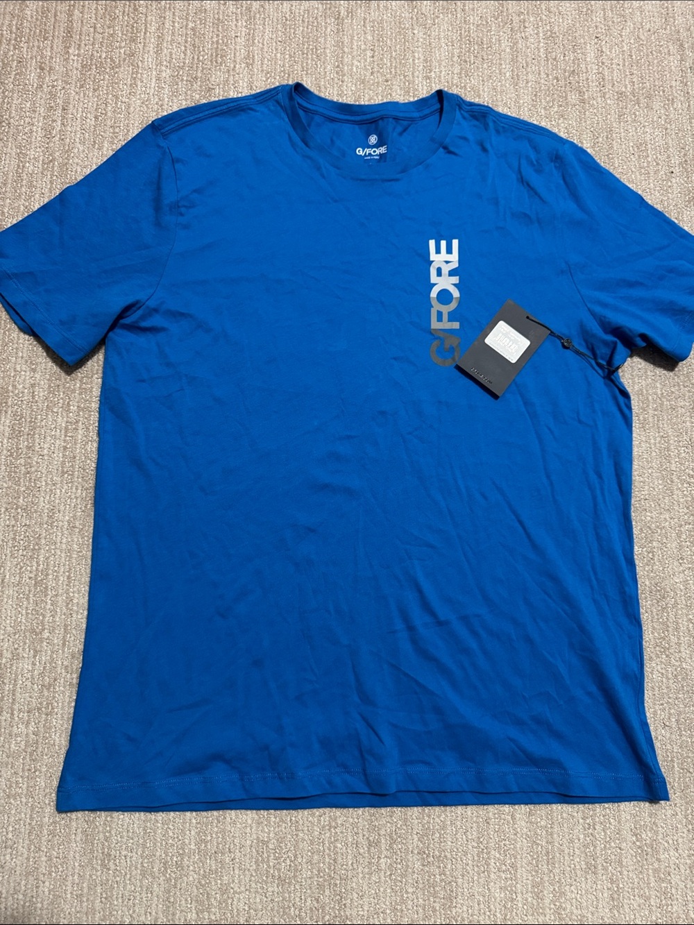 G/Fore Blue Gradient Cotton Tee Men Large Short Sleeve Golf Outdoor T Shirt